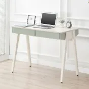 【AOTTO】【AOTTO】北歐風莫蘭迪雙抽辦公桌-100cm(書桌 辦公桌 電腦桌 工作桌)北歐風莫蘭迪雙抽辦公桌-100cm(書桌 辦公桌 電腦桌 工作桌)