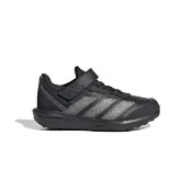 【adidas 愛迪達】Faito EL K  中童 童鞋 黑色 魔鬼氈 舒適 運動 慢跑鞋 JS2420