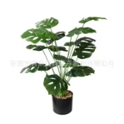仿真植物❤️龜背葉 旅人蕉❤️觀音蓮植物 假樹 仿真盆栽 仿真植物 盆景擺件 室內桌面迷你小綠植 辦公室軟裝落地裝飾品