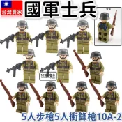 現貨 軍事積木 中華民國國軍 10A 德械師 美械師 士兵 中正式步槍 湯普森 衝鋒槍 抗日軍 國軍軍隊 相容積木 人偶