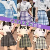  【台現貨】限時下殺特價 日系學生JK制服 浩海白襯衫格子裙學生校服高校制服國小國中制服學院風百褶裙女生長袖短袖水手服