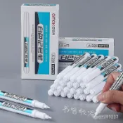【熱銷】白色記號筆白色油性記號筆 白色長頭 快乾油性記號筆 細尖深孔 奇異筆 防水 永久油漆筆 TBXB