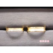 美美銀樓  9999黃金 素面造型對戒