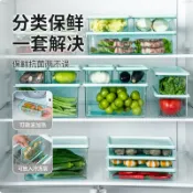 喜挖2店 可扣食品級保鮮盒冰箱收納盒冷凍可疊加冷凍盒食品水果蔬菜密封盒