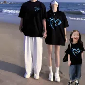 甜夢BABY丨大尺碼純棉親子裝夏天 純棉短袖情侶上衣t 夏季親子服 親子母女裝 家庭裝 家庭服 全家裝 全家服 情侶短袖