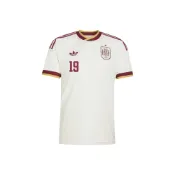 (店+)【adidas 愛迪達】JN4397-19 adidas originals 2026年 美加墨世界盃 西班牙國家隊 拉明・亞馬爾 19號 客場 速幹條紋套頭短袖足球衣 球迷版 男款