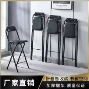 huangjinlang 【摺疊便攜】吧檯椅 高腳凳 酒吧椅 收銀椅 櫃檯椅 靠背餐椅 釣魚椅 休閒椅 加厚坐墊 防滑腳墊 承重穩固 戶外室內兩用