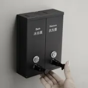 臻選時刻 【304不鏽鋼】壁掛皂液器 洗手液盒 給皂機 沐浴露瓶 洗髮水瓶 按壓式 廚房衛浴 免打孔安裝 防滴漏設計 酒店家用兩用