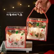 嚴選～台灣現貨 透明盒（買10送貼紙）春節手提禮盒 牛軋糖包裝盒 手提盒 禮物盒 餅乾包裝盒 伴手禮盒 包裝盒 禮品盒