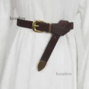 【可開發票】秋新韓範兒穿搭配飾仿麂皮絨腰帶女復古二層牛皮皮帶配休閒褲裙子
