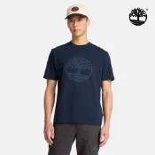 Timberland 男款深寶石藍大樹LOGO短袖T恤|A2AZD433