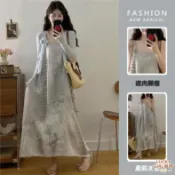 LUCKY GIRL丨🌟大碼女裝 連身裙 渡假 長洋裝 海邊穿搭 露肩 日常休閒 透氣面料 遮肚顯瘦 加大尺碼 套裝