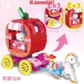 【超級嚴選】hello kitty 拼裝拼插積木 兒童益智 音樂盒 女孩過家家玩具