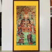 特價清出明朝版三清掛畫祖師真武大帝神像畫像玄天玄關上帝擺件