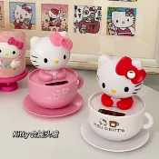 紫菀百貨店 太陽能搖頭凱蒂貓汽車飾品擺件創意卡通可愛點頭kt貓