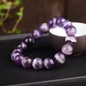 巴西紫水晶 夢幻紫晶手鍊手串(20顆 9-10mm紫水晶手鍊手珠手串)