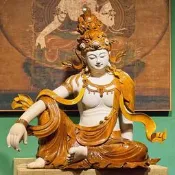【廠家嚴選】金絲楠木自在觀音佛像木雕擺件崖柏根雕抱石人物禪意供奉收藏送禮