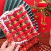 [精選]迷你植絨紅燈籠/中國新年掛燈籠/春節婚禮派對裝飾品/DIY盆景裝飾用品/紅小燈籠