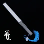 ✨新品祥雲十寸十五方鈦合金摺扇子絹布灑金扇面高硬度金屬戶外防身裝備桃園出貨✨