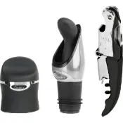 【HOTAI購】【美國 Rabbit】美國 Rabbit開酒器+注酒瓶塞3件 | 開酒器 開瓶器 瓶塞 酒塞 注酒器