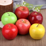 仿真水果模型 仿真蔬菜 模擬紅青蘋果模型泡沫假水果蔬菜道具早教幼儿園玩具拍攝裝潢擺件