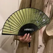 🔥桃園有貨🔥新中式折疊小扇子古風漢服馬麵裙舞蹈隨身攜帶折扇夏天風竹扇 XPOR