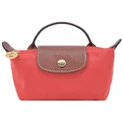 LONGCHAMP LE PLIAGE系列再生尼龍手提化妝包(番茄紅)