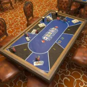 A德州撲克籌碼桌布棋牌室長方形麻將臺墊百家樂桌遊檯布美式桌墊新年派對桌遊