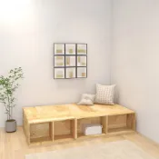 【H&D東稻家居】自然木語-榻榻米組合品-單人房間組 3.5尺單人 3尺單人床架 收納 多格置物櫃/DIY自行裝