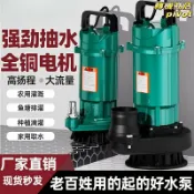 轉機商店 【高揚程大流量】潛水泵 抽水泵 清水泵 家用抽水機 農用灌溉泵 220V抽水馬達 深井泵 增壓泵 排水泵 花園澆水 魚池換水 工地排水