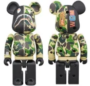 【買動漫】漫玩具 全新 Bearbrick 200% 超合金 Bape ABC Camo Shark 迷彩鯊魚