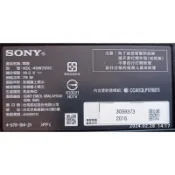 SONY 48吋液晶電視面板損壞 零件出售 KDL-48W700C 主機板 視訊板 高壓板 遙控器 電源 按鍵