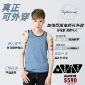 ♕15年♕台灣製Toptwins®品牌推薦【加強型長款防凸點束胸背心魔鬼氈/拉鍊式束胸$590/件】內搭無痕台灣版型