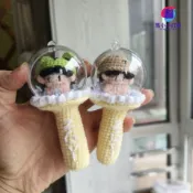 ☼▲客製化 糖果玩偶應援棒定製 來圖定製 手工編製鑰匙圈 創意應援掛件 毛綫編製掛件 馬小小訂製