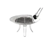 (店+)【Coleman】Coleman CM-31235 碟型焚火台 烤肉爐 全不鏽鋼 可配合荷蘭鍋 輕鬆設置 收納輕巧方便《台南悠活運動》