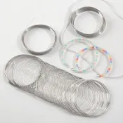 爆款免運-DIY手工記憶鋼圈配飾配珠鐵絲鋼圈串珠繞綫材料配件米珠鋼圈配飾