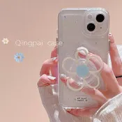 花朵支架適用iphone13promax透明14蘋果12手機殼新款11女網紅韓系