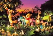 2000-527 絕版 夜光 2000片日本拼圖．迪士尼 Winnie the Pooh 小熊維尼