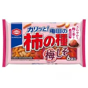 【蝦皮直營】龜田梅子紫蘇柿種米果6入164g 日本零食 零食 花生 餅乾 點心 進口零食 獨立包裝 下酒點心
