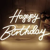 【客製化】霓虹燈 發光字 生日快樂led燈牌happybirthday霓虹燈定制發光字母marryme求婚燈