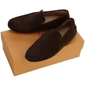 【TOD’S】TODS 咖啡色麂皮豆豆休閒鞋(男)義大利精品