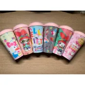 【全新】清心福全x Hello Kitty 正版聯名3D杯(淺藍、灰、粉x2) (2019年製庫存品/請詳閱說明)