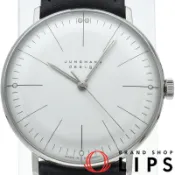 【DOKODEMO】max Max Bill 手動上鍊腕錶 34mm 027/3700.00 盒裝，保固卡，不鏽鋼/皮錶帶，男士腕錶，銀色，成色極佳 [全新]