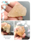 印度輝沸石粉橘色水晶小精品