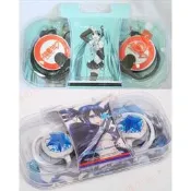 初音未來耳機cos 黑岩射手罪惡王冠楪祈初音耳機耳掛式耳機外掛式耳機3.5mm手機MP3 MP4 PSP cosplay