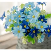 【花箱】仿真花-仿真菊花 雛菊 跳舞蘭 母親節禮物 捧花 不凋花 永生花 婚禮佈置 手作 攝影道具 新娘捧花 乾燥花束