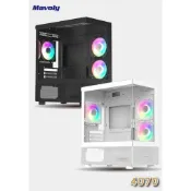 松聖 MAVOLY 4070+ TYPE-C M-ATX 電腦機殼 (黑色/白色)