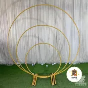 台灣公司 可開發票 【免運 婚慶氣球拱門圓環】氣球派對拱門支架 戶外婚禮拱門架子 拱門場景布置 圓形拱門路引支架 鐵藝單桿圓環架特惠/店長推薦 全館折扣 售後保障 6zm66