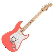 (店+)【Fender】Fender Squier Sonic Strat HSS 〔珊瑚紅〕 電吉他 楓木指板 單單雙 公司貨 終身保