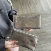 銀色手機長夾🔥 女士簡約手拿錢包 長款多卡位收納 可放手機卡片鈔票 女生通勤外出使用 女生上班上課日常隨身錢包